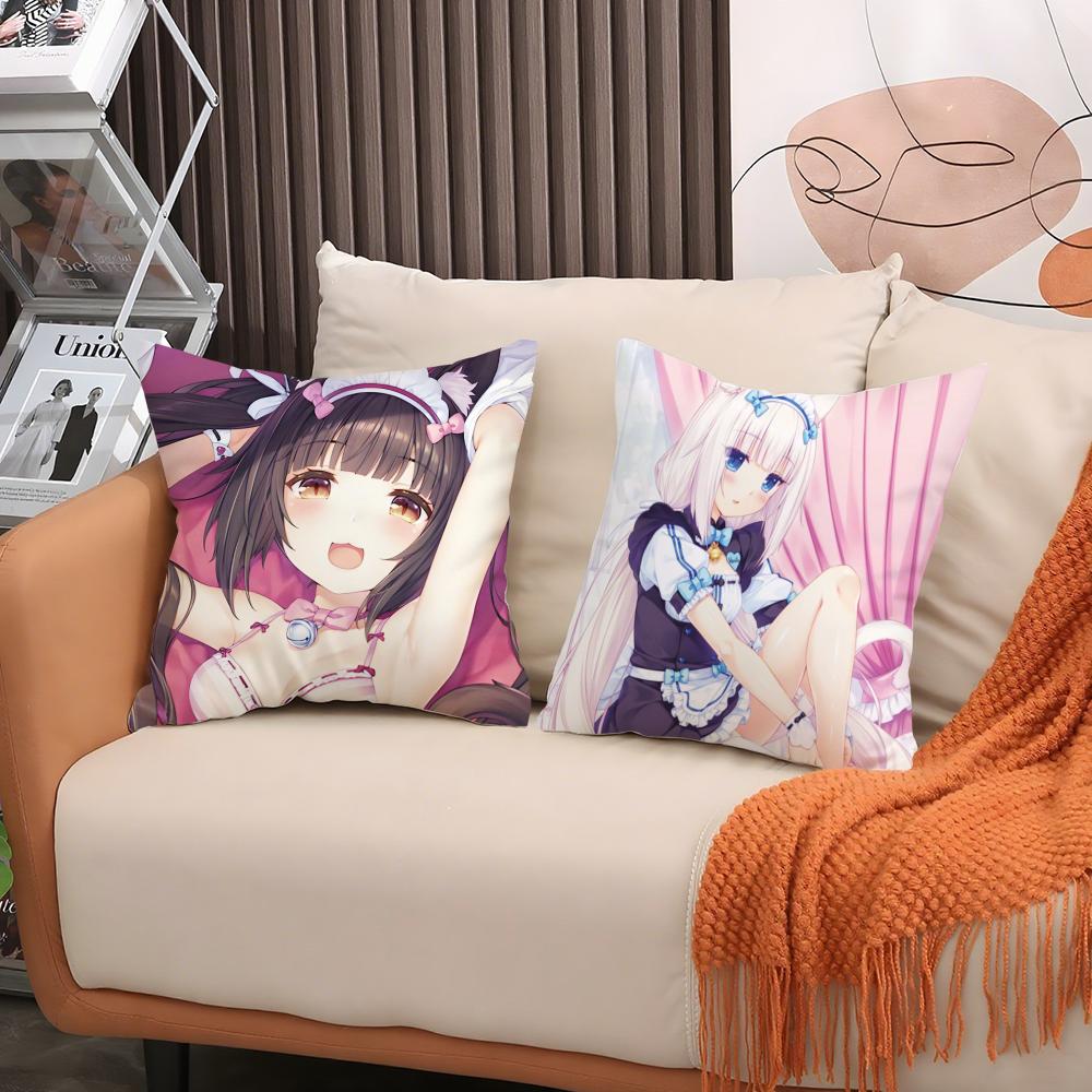Chocola Nekopara Аниме Наволочка Двусторонняя Удобная Наволочка Подходит для Автомобиля Дивана Спальни и Других Сцен