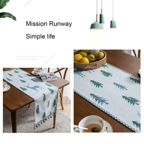 Рождественская елка, дорожка для стола, зимние праздники, Рождественский Лось, обеденная ткань, подставка для столовых приборов, новогодние домашние кухонные украшения в деревенском стиле