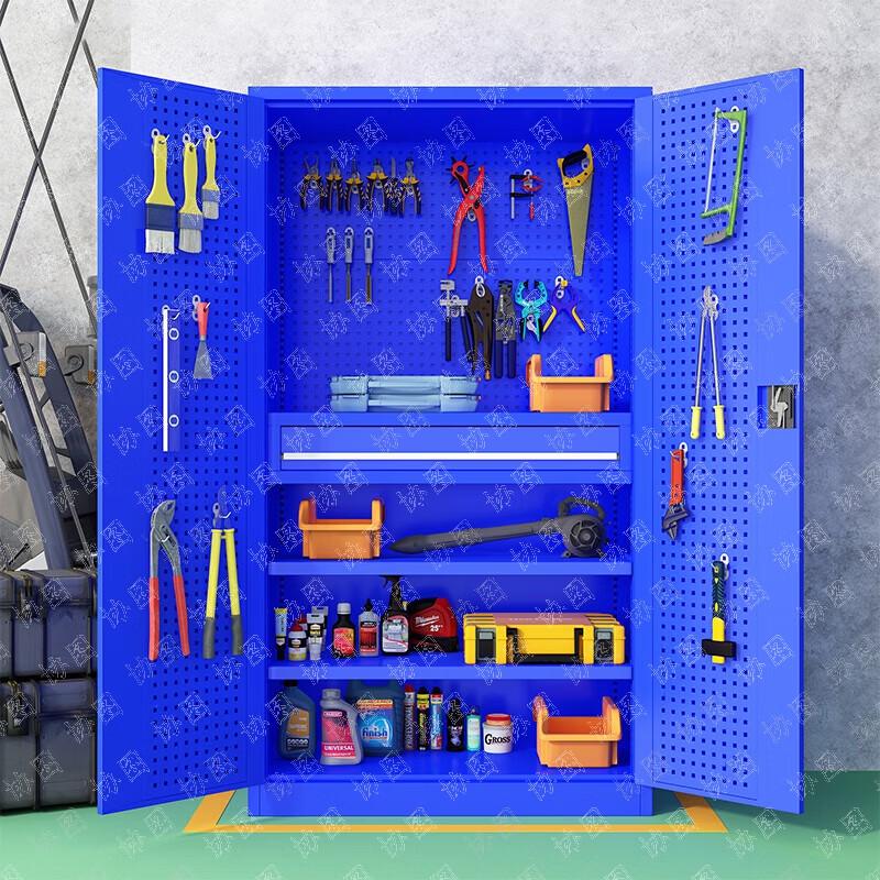 Heavy-Duty Workshop Tool Storage Cabinet with Pegboard