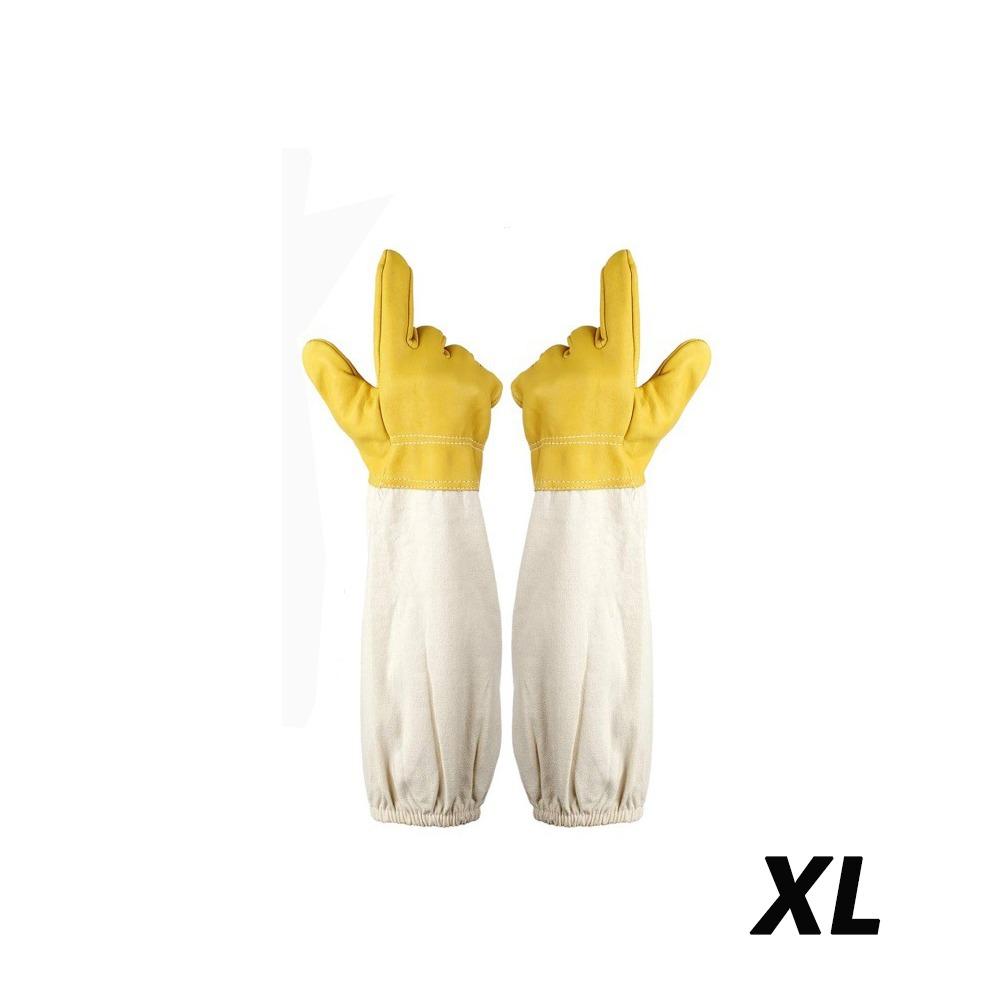 1 Pair Professional Canvas Sheepskin Gloves Anti-sting Beekeeping Tools Safe Beekeeping Gloves