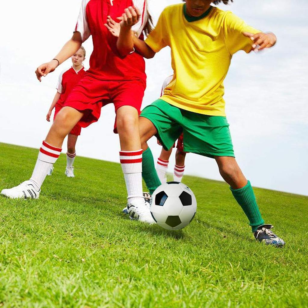 Size 3 Soccer with Air Black and for Elementary School Middle School High School and College and Soccer Ball, Certified, Pump, Lightweight, White,