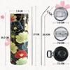 600ml Insulated Tumbler with 3 Leak-Proof Lids & Straws, Traditional Japanese Design, Vacuum Insulated, Keeps Drinks Hot or Cold, Perfect for Gifts,