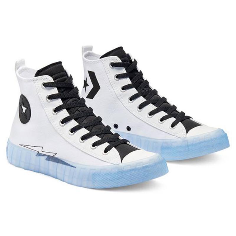 Black Ice Не A x Converse 1970-х Chuck Круглый носок Шнуровка Высокие парусиновые кеды Унисекс стиль Белый и черный