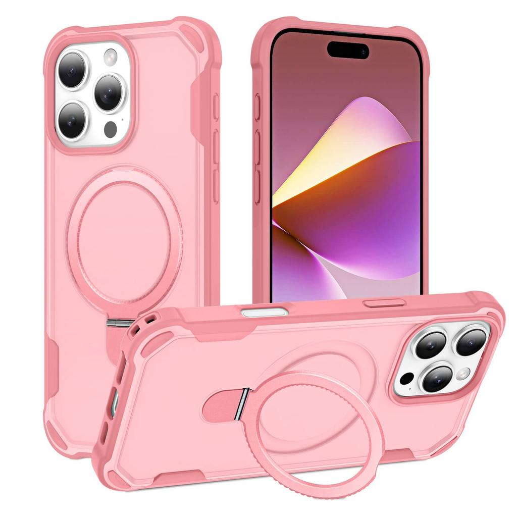 Для iPhone 16e/16/15/14/13/12 Pro Max 16 Plus 11 Чехол-подставка Совместимый с магнитным, Встроенное кольцо-держатель Защита от падений