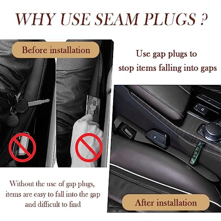 Car Seat Gap Filler 2 Pack - One Second Embedded Car Seat Crack Gap Filler for Holding Water Cup/Phone/Key - Car Inserts Betwee