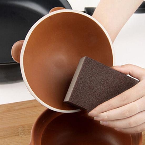 3/4/5Pcs Emery Cleaning Sponge Nano Carborundum Wipe Sponge Brush Rust Eraser Pots Pans Sink Grill Cleaning Scrubber Scouring Pad