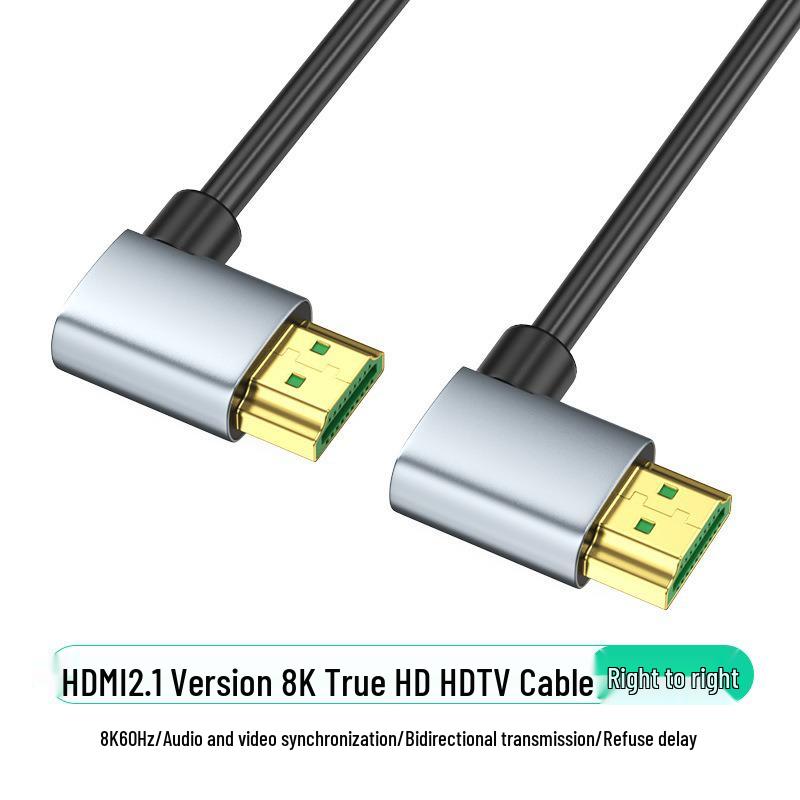 Инженерный сверхтонкий угловой HDMI 2.1 8K кабель для компьютеров