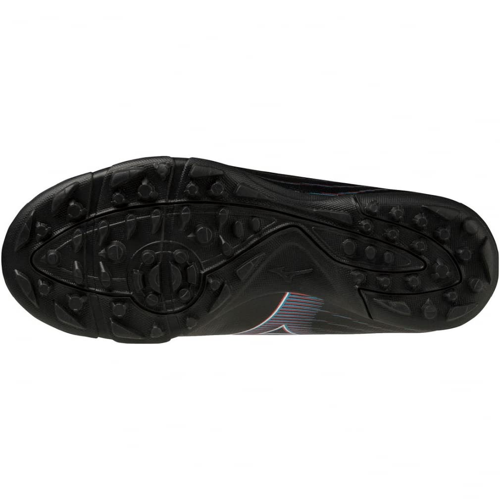 Mizuno Alpha SELECT Jr AS Футбольные для юниоров Черный x Зажигательный красный x Размер 3E Обувь, Легкая, Мужская, Синий, 24,0 см,