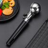 Ложка для мороженого из нержавеющей стали с триггером Легко чистится, антипригарная ручка Легкая ручка Ложка для печенья для мороженого, мороженого, смузи, фруктов