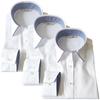 Dress Long Size L [PARIS 16e] Women's 3-Piece Shirt/Blouse Set, Sleeve, White, Office/Business Shirt, Wrinkle-Resistant, Piping,