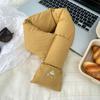 Thickened Winter Cross Scarf Solid Color Thermal Warm Scarf Fashion Down Cotton Scarf  Woman/Girls