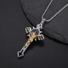 Vintage Catholic Cross Pendant Necklace Men Women Christian Believers Prayer Amulet Jewelry