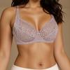1Pc Plus Size Women's Ultra-Thin Semi-Transparent Lace Sexy Breathable Steel Ring Bra, French Elegance C D E Cup