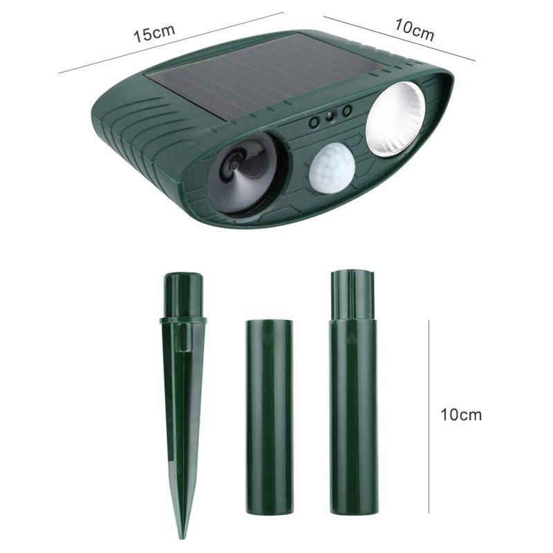 Солнечный ультразвуковой отпугиватель животных и птиц с инфракрасным датчиком