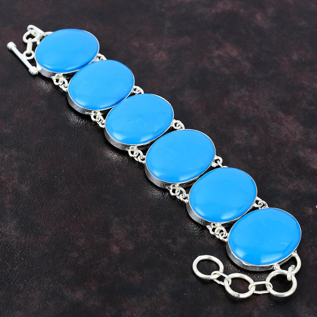 Браслет из бирюзового браслета «Спящая красавица» Браслет ручной работы из драгоценных камней Браслет из стерлингового серебра 925 пробы Регулируемый браслет-цепочка Подарок на помолвку для него