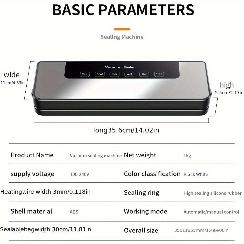 Коммерческий вакуумный упаковщик Запайка Режимы Сухой/Влажный, Машина для запайки 6-в-1 для хранения и су-вид, Автоматический запайщик