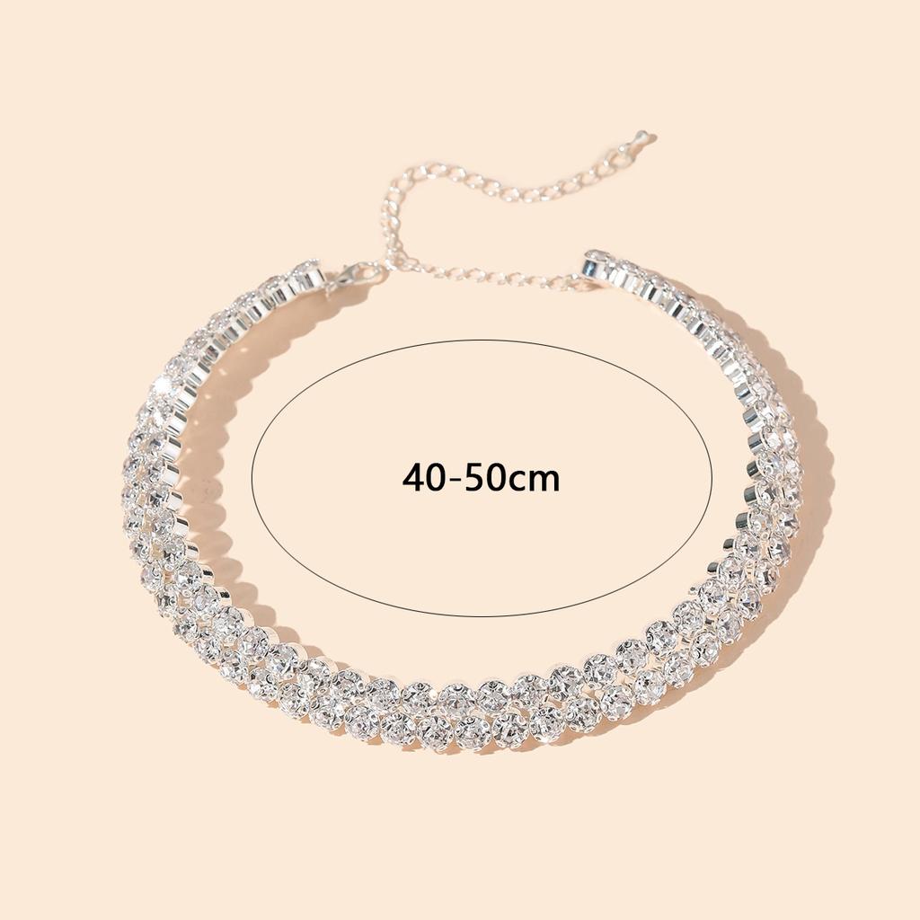 Премиальное чувство супер-блестящего кристалла однорядное двухрядное ожерелье модный воротник роскошная женская ключичная цепочка свадебное ожерелье