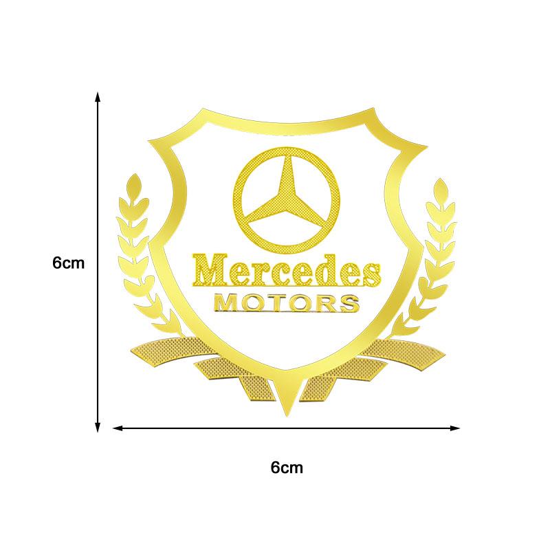 OLV5 Car Badge Body Side 3D Badge Wheat Ear Sticker Decal Accessories For Mercedes Benz AMG W205 W218 W177 W176 W169 A B C E S Class