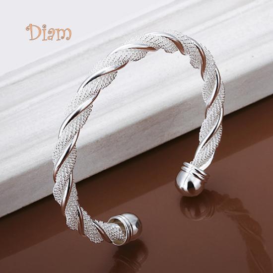 Diahy женский простой серебристый браслет