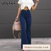Женские модные повседневные брюки и капри JPNTKY однотонные с принтом