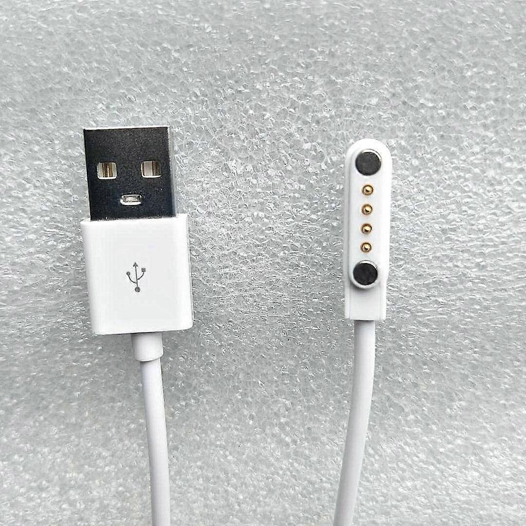 Smart Watch Charging Cable 4 Pin Magnetic Charger Universal For Smart Bracelet(1pcs,white)
