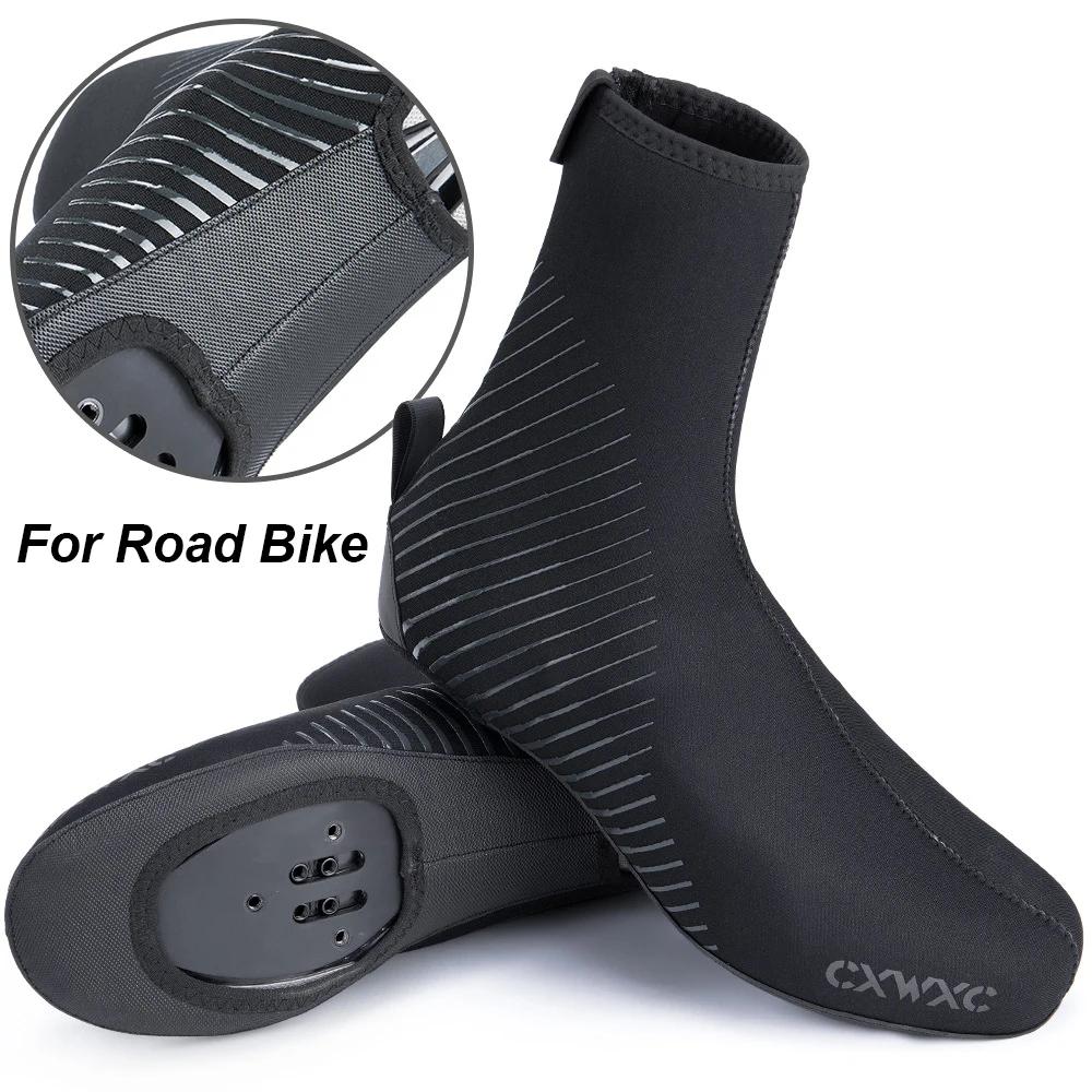 Чехлы для велосипедных ботинок Зимние теплые ветрозащитные водонепроницаемые Чехлы для горного велосипеда Шоссейные противоскользящие Чехлы для велосипеда