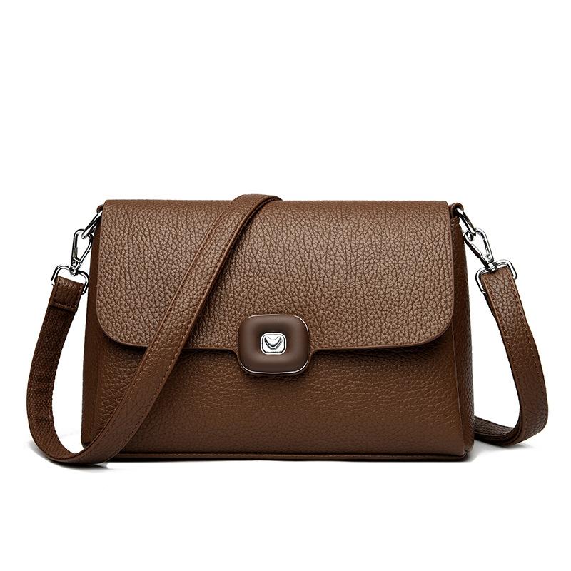 Маленькая квадратная женская сумка, модная сумка через плечо на одно плечо с узором личи