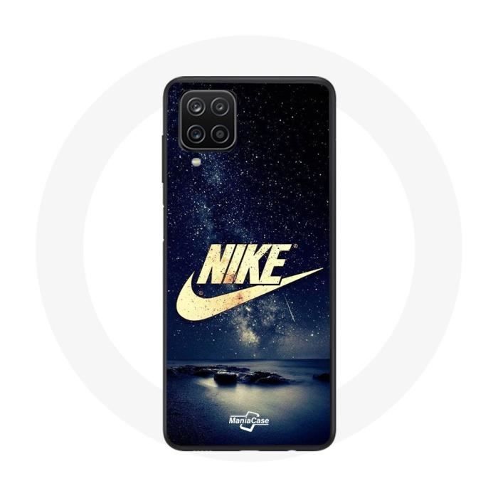 Coque - Maniacase - Samsung Galaxy A12 - Nike Logo - Doré - Nuit Étoilée - Souple