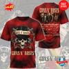 3D Футболка Guns N’ Rose 2025 Tour – Эпическая Рок-Футболка для Коллекционеров Музыки США