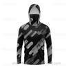 Outdoor sunscreen clothing, ice silk long-sleeved fishing clothing, quick-drying breathable hoodie, face towel, integrated mosquito-proof clothing