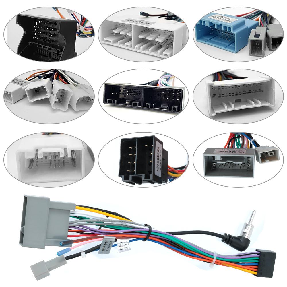 Universal Android Car Radio Wire Harness Power Cord for KIA Nissan Toyota SUZUKI Mitsubishi HONDA Ford Peugeot 2008