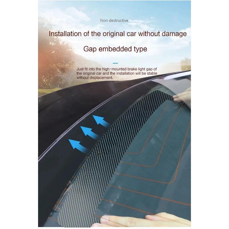 1PC Car Stickers Top Tail Light Emblem For Tesla Y Stickers Auto Mounted Brake Light Projection Board Decal for Tesla Model 3