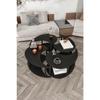 Yin Yang Unity Serenity Coffee Table Set Of 4 Black-100 Cm