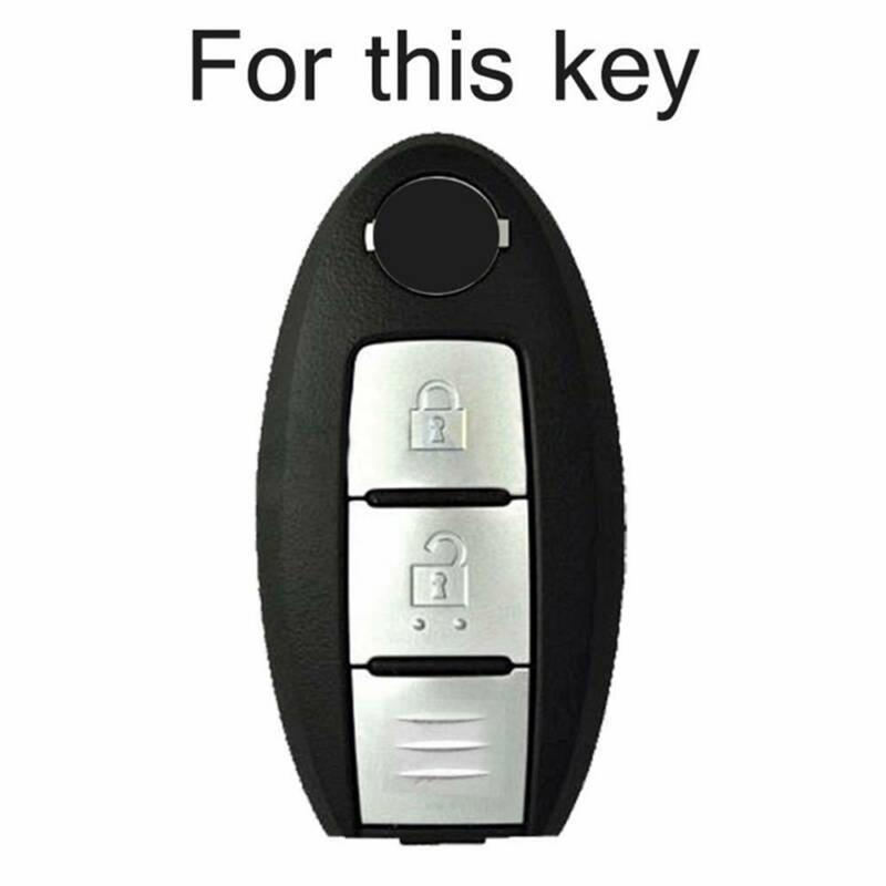 Car Key Protector Cover with Keychain Fits For Qashqai J11 For Juke F15 Skyline Made of ABS with Silicone Interior