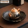 110ml Japanese Zhiye Cat Teapot Retro Wood-fired Porcelain Pot Tea Maker Kettle with Ball Hole Strainer Teaset Accessories Craft