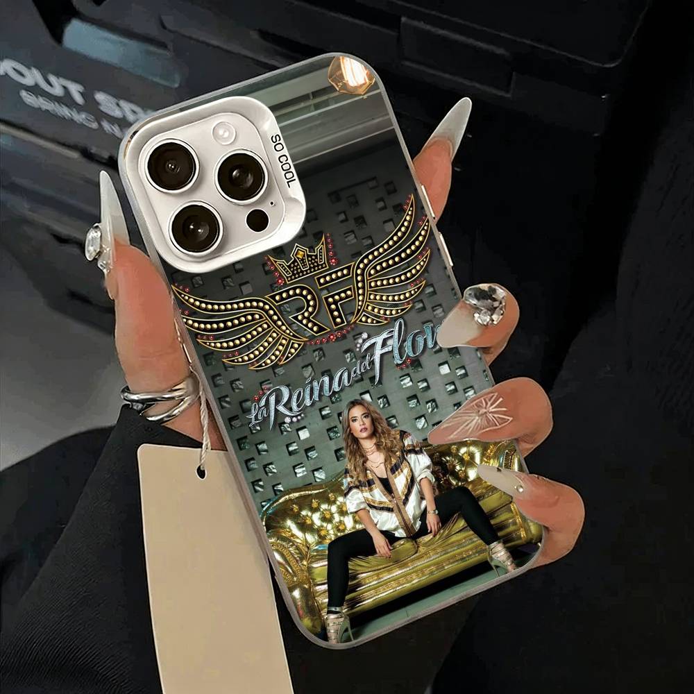 Q-Queen of Flow -La Reina D-Del Flow Phone Case For iPhone 17,16,15,14,13,12,11 Plus,Pro Max,XS,white silver phone case