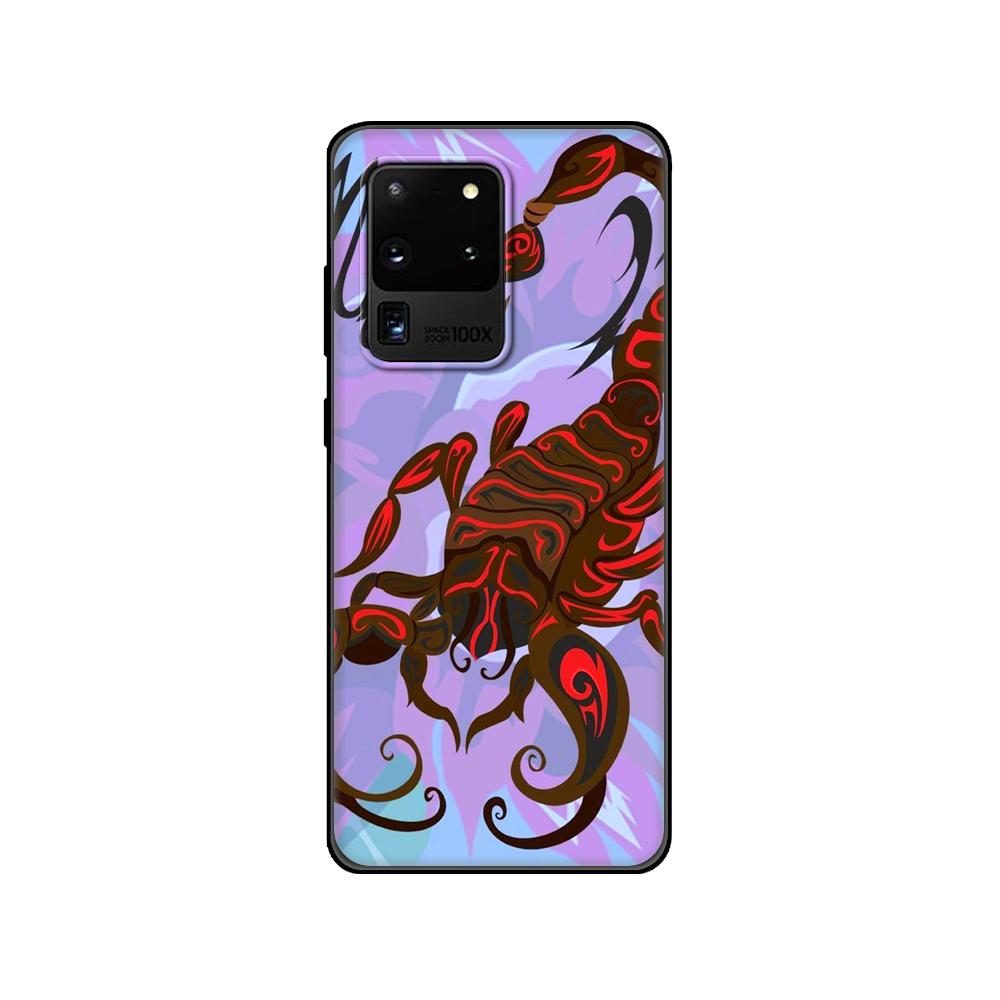 Черный чехол из ТПУ для Samsung Galaxy S20 /S20 PLUS/S20 ultra/S20+ /S20FE задняя крышка Animal Crab Scorpion