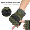 Soft Shell Tactical Gloves Half Finger Wear-resistant Non-slip Armor Outdoor Fighting Fitness Cycling Sports Half Finger Gloves