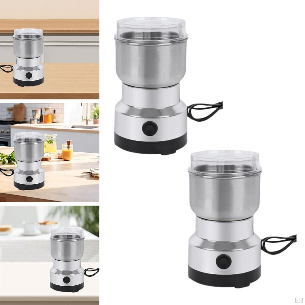 Coffee Bean Grinder Food Processer Grinders Mills for Shop Outdoor Home 2 Blades