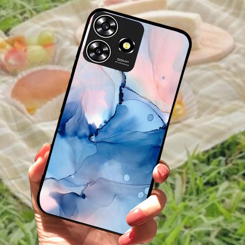 Для ZTE Blade V50 Умный Чехол-Крышка Силиконовый Мягкий Мраморный Черный Бампер Funda Coque для ZTE V50 Дизайн 4G Защитный V50Smart