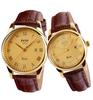 Pair Watch Watch Couple Popular Pair Watch Set Arm Watch Classic Brown Leather Belt Brand Waterproof Luxury Wedding Anniversary Present Day Day Pair