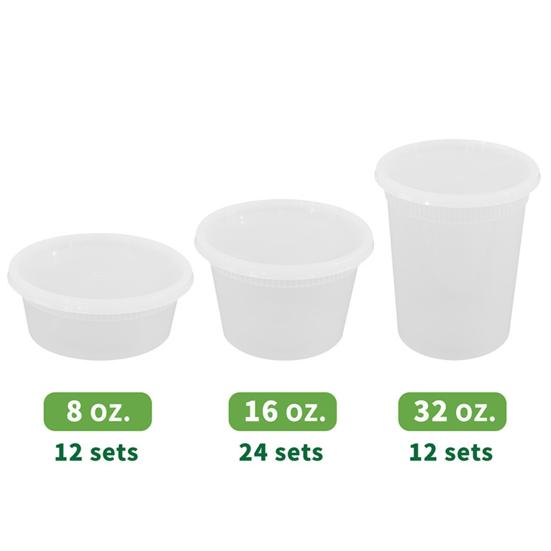 20 шт. коробка для хранения продуктов с герметичной крышкой, круглая прозрачная пищевая морозильная камера, не содержащая бисфенола-А, микроволновая печь, безопасная для приготовления еды, гастроном, контейнер для упаковки пищевых продуктов на вынос