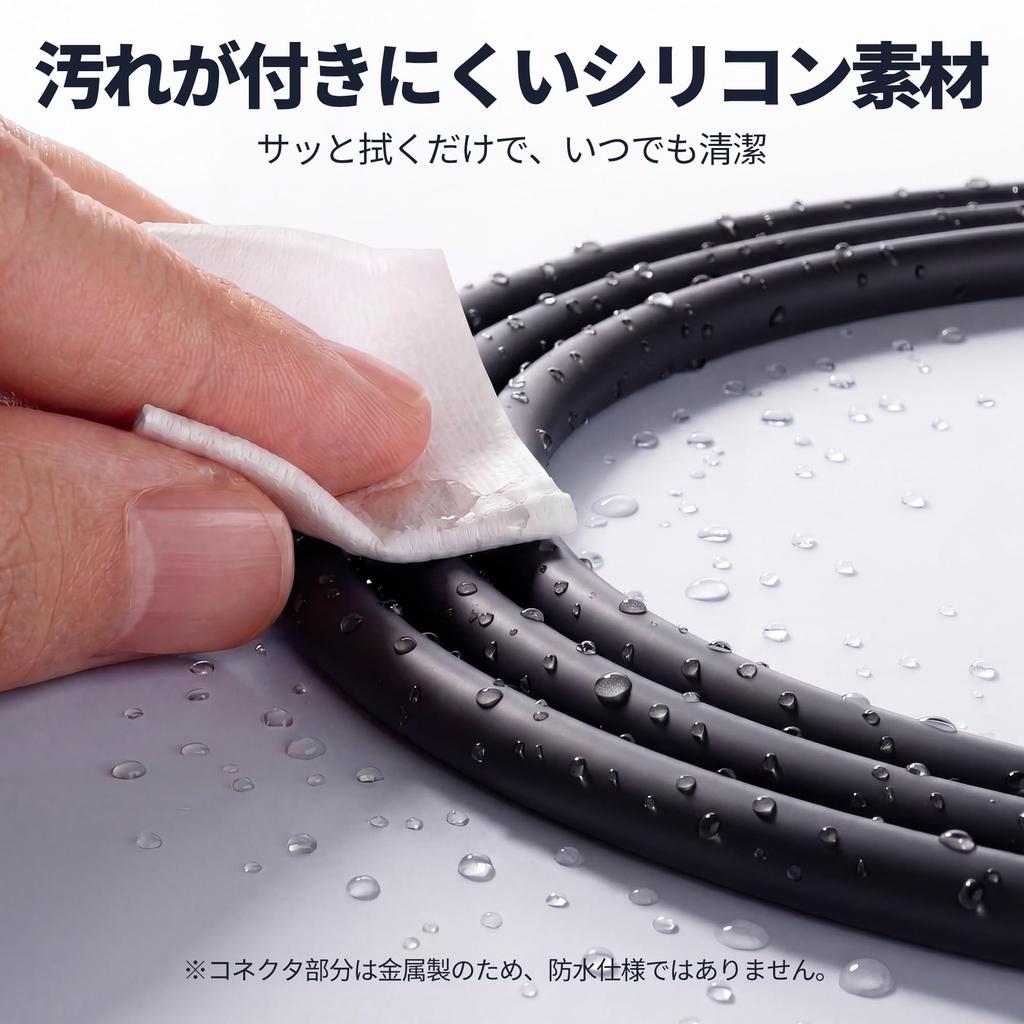 toocki USB C Cable 2m 240W Soft Silicone Material Fast Charging High Durability Ideal for Gaming and Remote Work PD3.1 (Black)