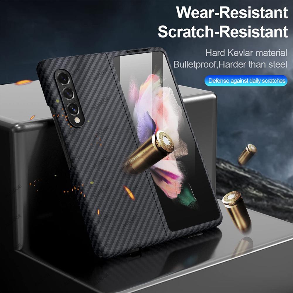 Чехол Z Fold 4 из углеродного волокна для Samsung Galaxy Z Fold 4 3 5g, ультратонкий чехол из арамидного волокна для Samsung Z Fold3 Fold4