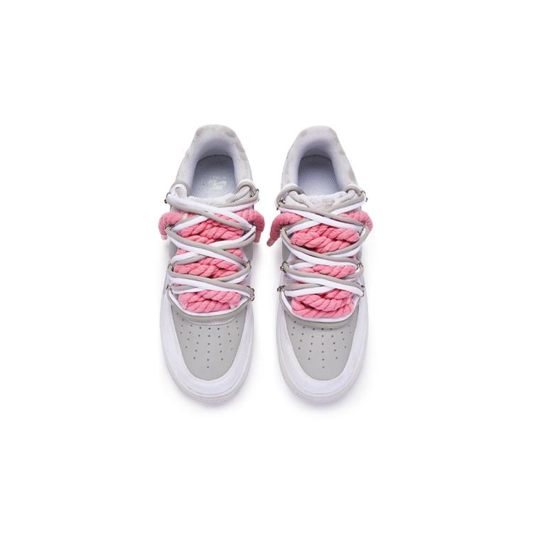 Nike Air Force 1 'T10' Кожаные Нескользящие Износостойкие Низкие Скейтбордические Кроссовки Женские Белый Серый DD8959-100(Команда80-''Т10'')