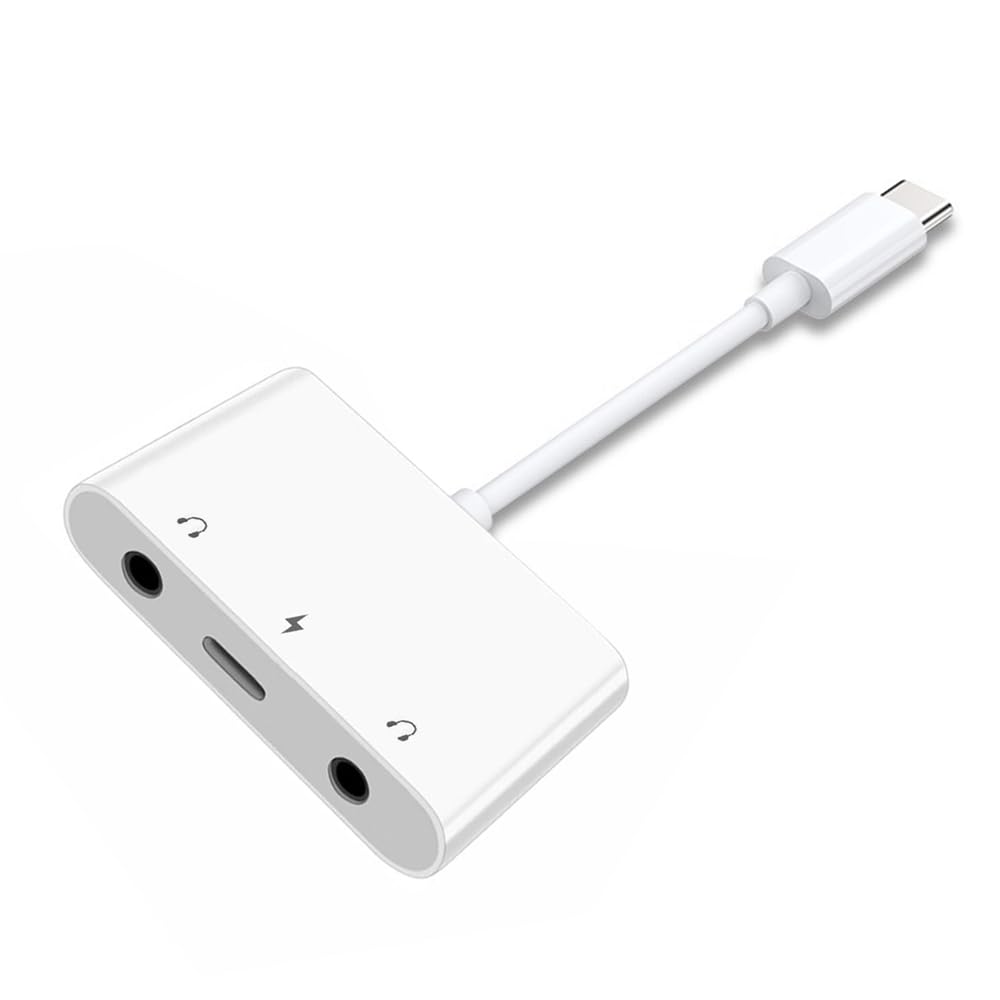 Звуковая карта NFHK Type C to Dual Audio AUX MIC с адаптером питания PD Power для зарядки, совместимая с планшетами и мобильными устройствами USB-C 3,5 мм, а также ноутбуками, телефонами,