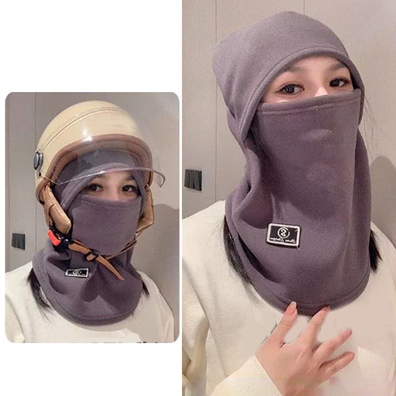 Теплая флисовая пыленепроницаемая шапочка Зимняя бархатная повязка Ветрозащита Защита ушей Шапка-шлем Защита лица Унисекс Для активного отдыха Велоспорт Лыжи