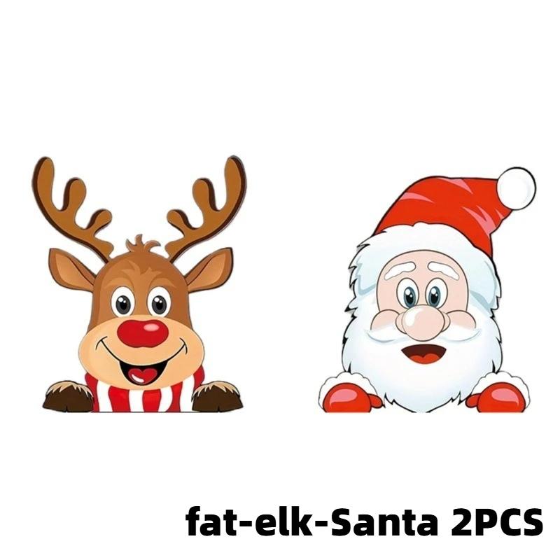 Christmas Car paper Merry Christmas - Waterproof Santa Claus and reindeer window decorations - Christmas decorative decals