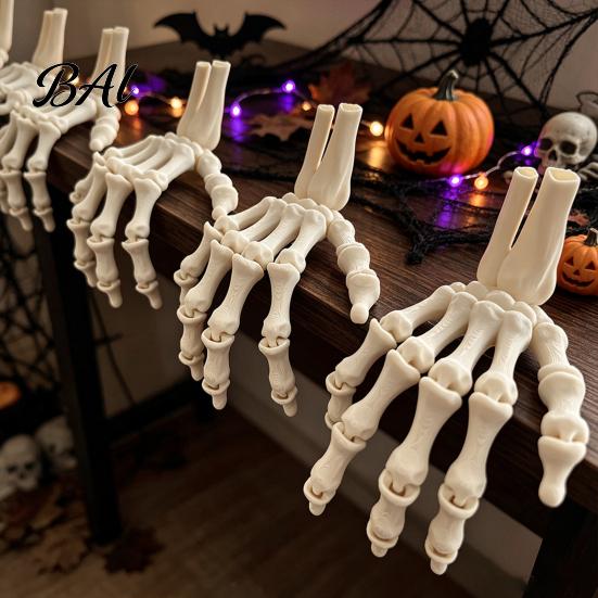 Indoor Halloween Display Ornaments Skeleton Hands, 3D Printed Hand Bones Model, Realistic Scary Props for Decorations Spooky Bone Claw Prop Party Home