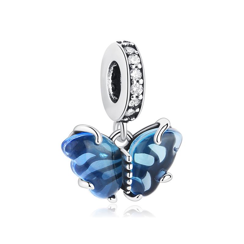 Original Charms Butterfly Firefly Lucky Clover Beads Fit Pan Brand Bracelets Necklaces Diy Jewelry for Women